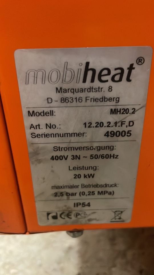 20kw Mobiheat Elektroheizung Elektroheizmobil Heizung