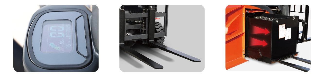 Elektro Dreirad-Gabelstapler 1,6 Tonnen mit Seitenschieber | HIRSCH
