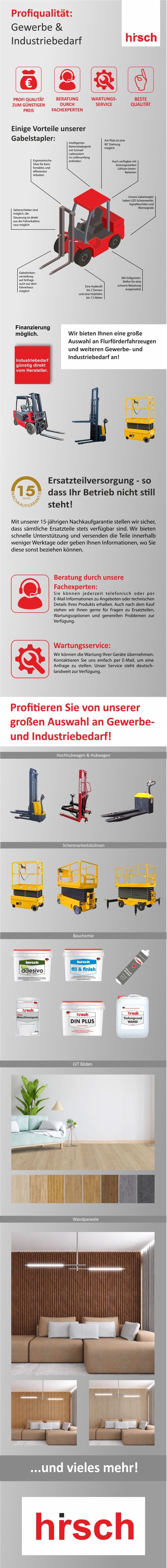 Elektro Gabelstapler Geländestapler 2 Tonnen mit Seitenschieber | HIRSCH